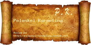 Peleskei Karmelina névjegykártya